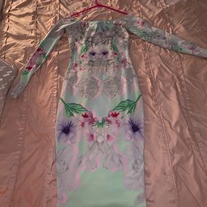 Floral off the shoulder dress